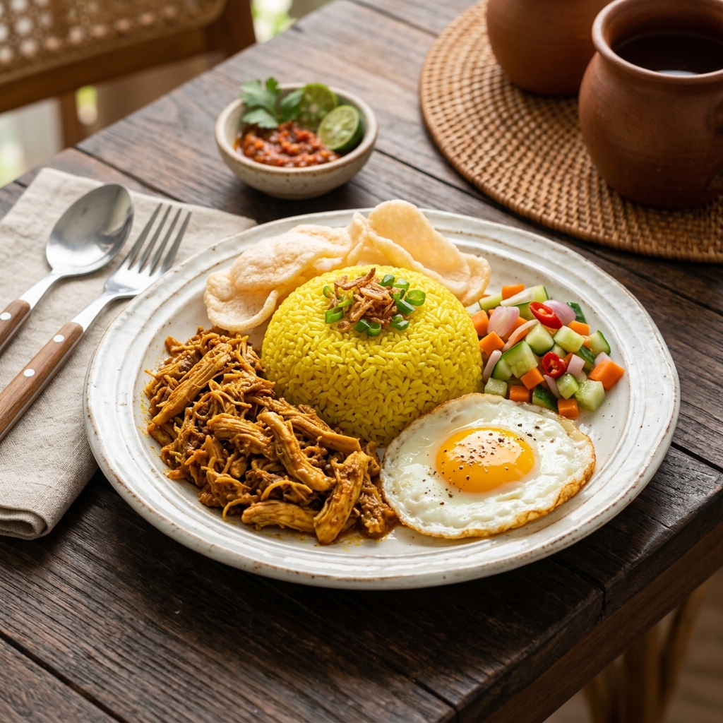 Nasi Kuning Ayam Suwir